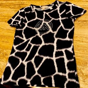 Michael Kors black and white pattern tee